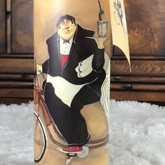 NWOT Tri-Coastal Design Tandem Bicycling Wine Chefs Wine Tube w/ Lid & Gift Tag - Picture 3 of 12